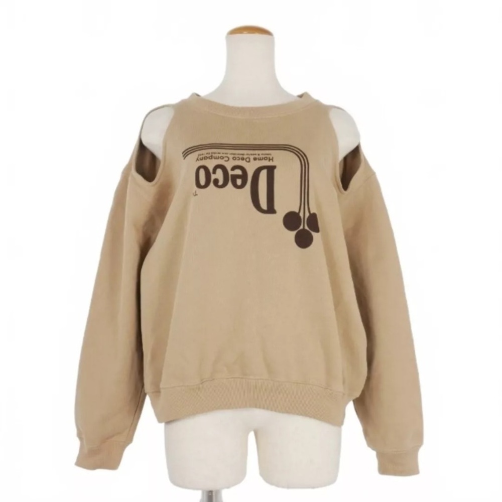 Kijun 21FW Print Sweatshirt Long Sleeve L Brown Used 22648